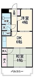 東京メトロ東西線 南行徳駅 徒歩8分の賃貸マンション 1階2DKの間取り