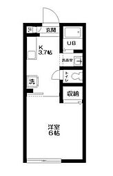 JR中央線 吉祥寺駅 徒歩3分の賃貸アパート 1階1Kの間取り
