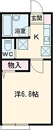 都営新宿線 瑞江駅 徒歩15分の賃貸アパート 1階1Kの間取り
