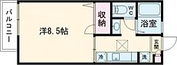 JR中央線 吉祥寺駅 徒歩13分の賃貸アパート 2階1Kの間取り