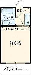都営新宿線 船堀駅 徒歩14分の賃貸アパート 1階1Kの間取り