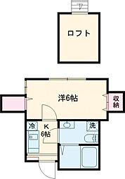 都営新宿線 一之江駅 徒歩6分の賃貸アパート 1階1Kの間取り
