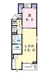 AFCレジデンス・2 1LDKの間取図画像