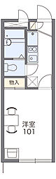 レオパレスウエストステージ 1Kの間取図画像