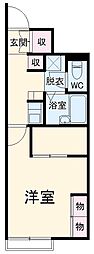 レオパレスルーチェ 1階1Kの間取り