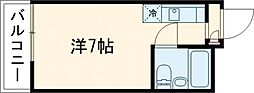 メゾン・ド・マニエール 3階ワンルームの間取り