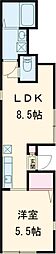無添加ハウス高砂 1階1DKの間取り