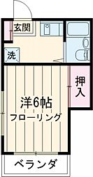 メゾンアイラ 1階1Kの間取り