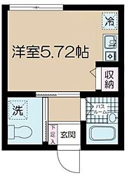 西武新宿線 上井草駅 徒歩1分の賃貸マンション 1階1Kの間取り