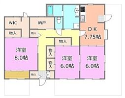 JR京葉線 蘇我駅 徒歩10分の賃貸マンション 1階3SDKの間取り