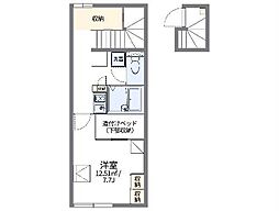 レオパレス寄子 1Kの間取図画像