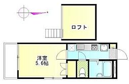 西武新宿線 上井草駅 徒歩4分の賃貸アパート 1階1Kの間取り