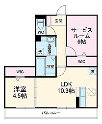 アリエッタ 1SLDKの間取図画像