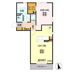 アルバ 1LDKの間取図画像