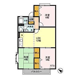 グリーンヒル矢橋 1階3LDKの間取り