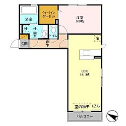 イルセレーナ 2階1LDKの間取り