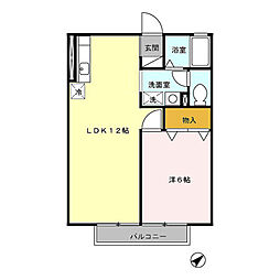 プログレ　ヒノ 1階1LDKの間取り