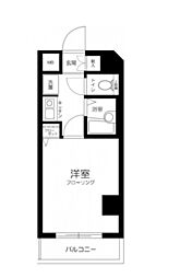 JR中央線 荻窪駅 徒歩6分の賃貸マンション 5階1Kの間取り