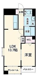名古屋市営桜通線 高岳駅 徒歩8分の賃貸マンション 11階1LDKの間取り
