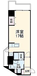 ＳＩＤＥ　Ｏｎｅ 5階ワンルームの間取り
