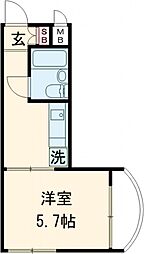 JR中央線 荻窪駅 徒歩10分の賃貸マンション 3階1Kの間取り