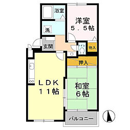アネシス 2LDKの間取図画像