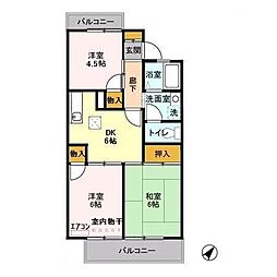 パークハウス 1階3DKの間取り