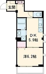 グランメゾン阿佐ヶ谷 2階1DKの間取り