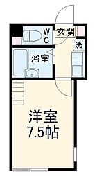 エスポワール 2階1Kの間取り