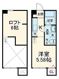 小田急小田原線 小田急相模原駅 徒歩13分の賃貸アパート 1階ワンルームの間取り