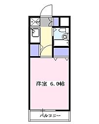 東所沢ダイカンプラザ 2階1Kの間取り