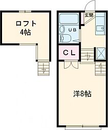 パインハイム 1階1Kの間取り