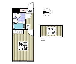 Ｒｅｎｏ所沢 1階ワンルームの間取り