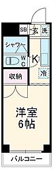 京王相模原線 京王堀之内駅 徒歩17分の賃貸マンション 1階1Kの間取り