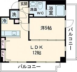 京王線 飛田給駅 徒歩3分の賃貸マンション 3階1LDKの間取り