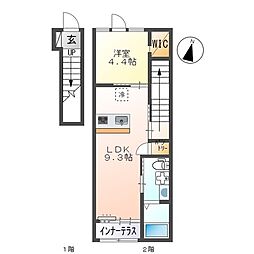 ルアナ 1LDKの間取図画像