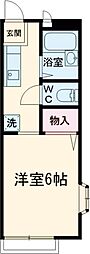 京王線 調布駅 徒歩8分の賃貸アパート 1階1Kの間取り