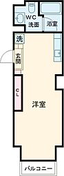 JR中央線 立川駅 徒歩3分の賃貸マンション 1階ワンルームの間取り