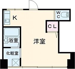 東京メトロ半蔵門線 押上駅 徒歩1分の賃貸マンション 5階ワンルームの間取り