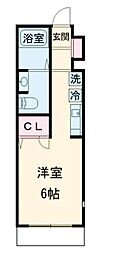 京王線 調布駅 徒歩11分の賃貸アパート 1階1Kの間取り