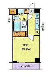 都営浅草線 西馬込駅 徒歩12分の賃貸マンション 2階1Kの間取り