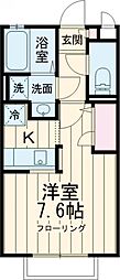 Ｆｉｎｅ　Ｃｒｅｓｔ桜新町 1階1Kの間取り