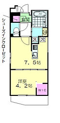 RENAISSANCECOURT三軒茶屋 1DKの間取図画像