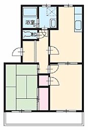 JR飯田線 三河一宮駅 徒歩8分の賃貸アパート 2階2DKの間取り