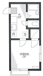 京急本線 雑色駅 徒歩12分の賃貸アパート 1階1Kの間取り