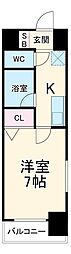 T’sDream新生 8階1Kの間取り