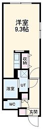 LUORE浄心 ワンルームの間取図画像