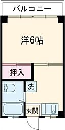 神庭コーポ 3階1DKの間取り