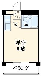 JR東海道本線 豊橋駅 バス13分 堂坂下車 徒歩1分の賃貸マンション 3階1Kの間取り