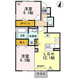 間取図画像 2LDK